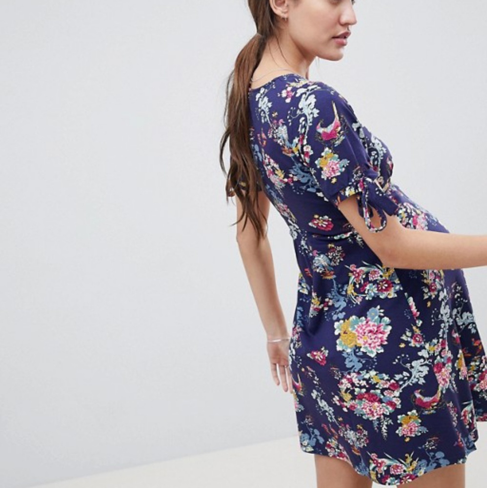 ASOS Maternity Mini Button Tea Dress - Picture 3 of 8